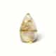 cabochon de quartz et inclusions de rutile taille goutte de 20.38 carats